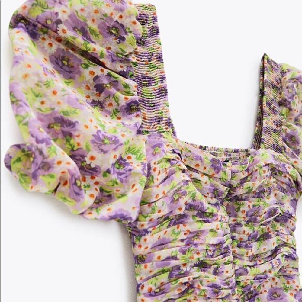 ZARA DRAPED PRINT DRESS‎  - Picture 9 of 9